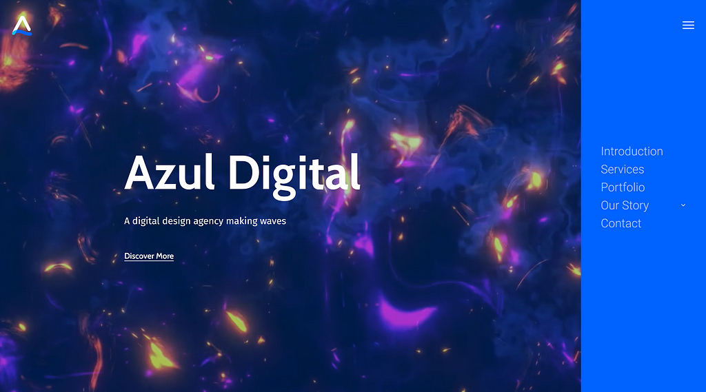 Azul Digital Homepage