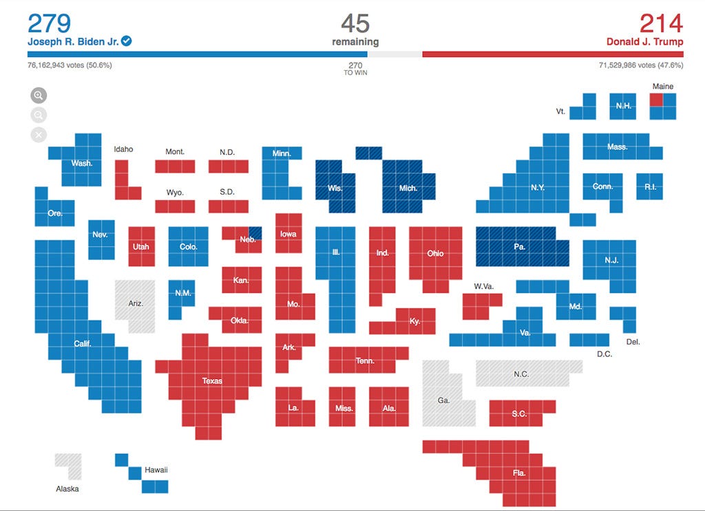Presidential Election Results by The New York Times