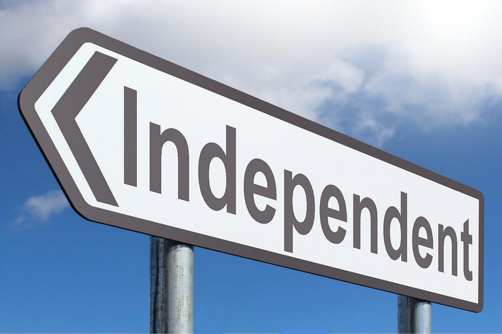 Photo of road sign with the word ‘Independence’ written on it