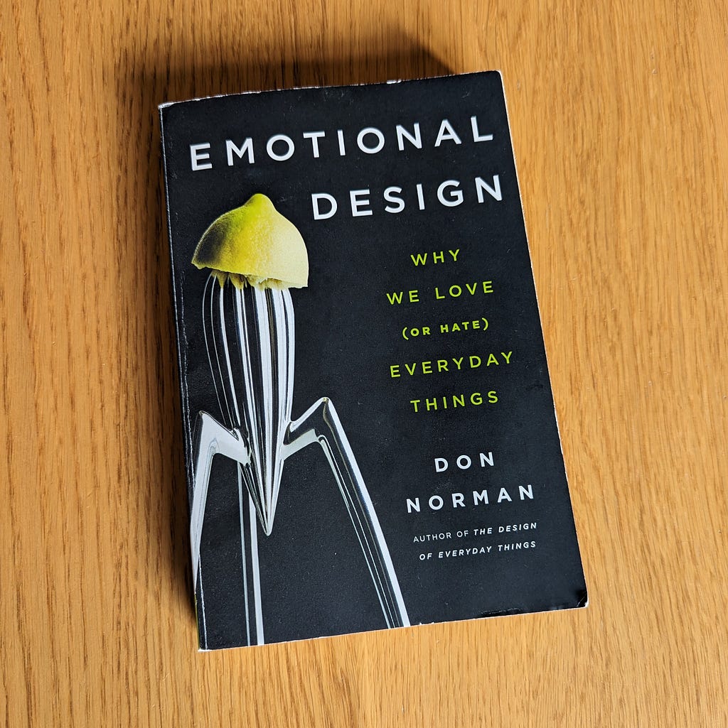 Don Norman’s book Emotional Design on a table.