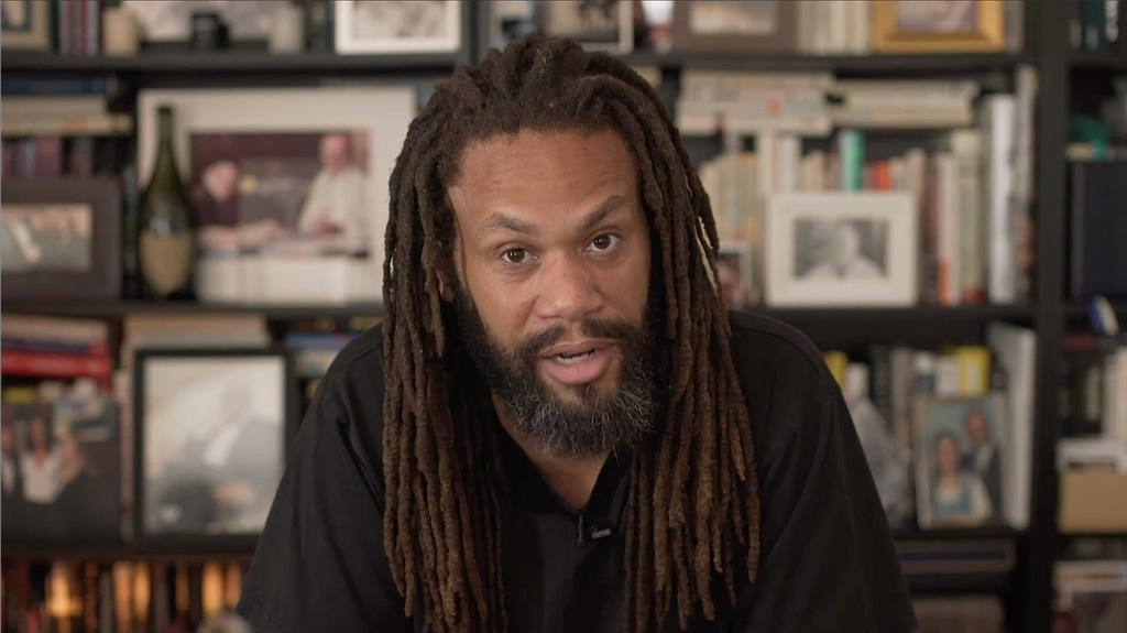 Franklin Leonard, founder of The Black List, delivers the July 8, 2020, Chautauqua Lecture on CHQ Assembly from his home in Southern California.