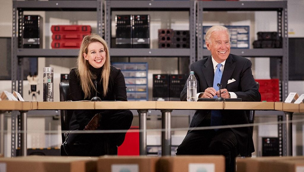 Elizabeth Holmes et Joe Biden