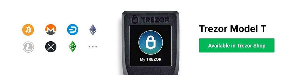Trezor Model T hardware wallet available in Trezor Shop
