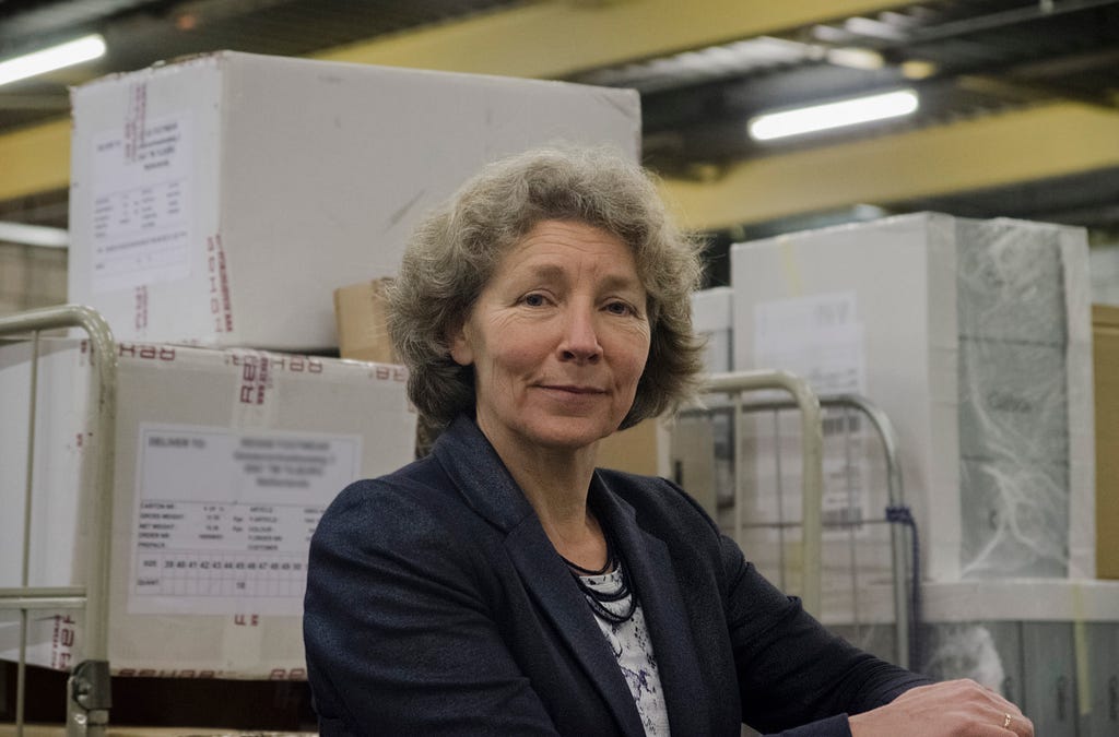A photograph of Birgit Hendriks, who launched the Binnenstadservice logistics hubs in Nijmegen.