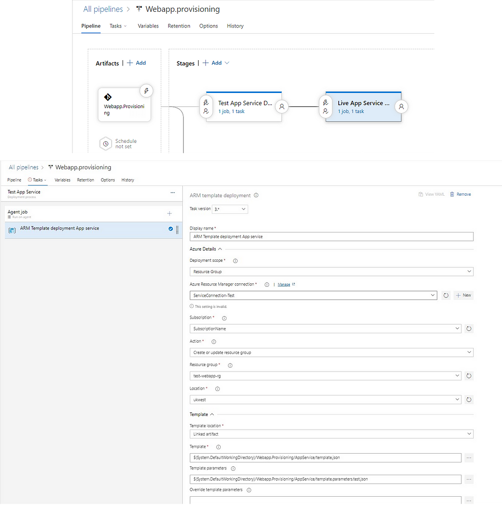 Creating a release pipeline in Azure VSTS portal