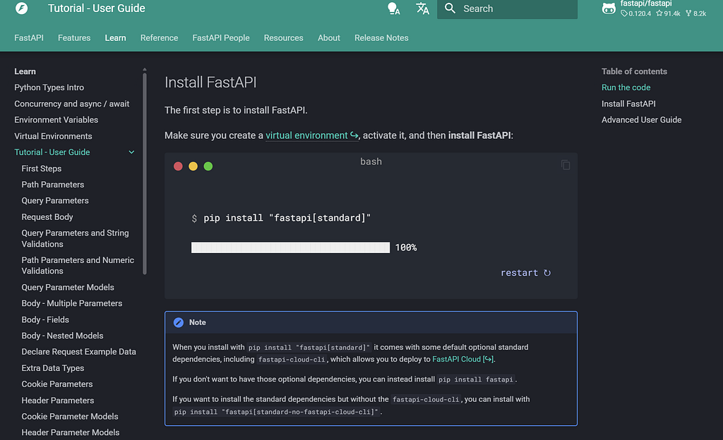 FastAPI Documentation