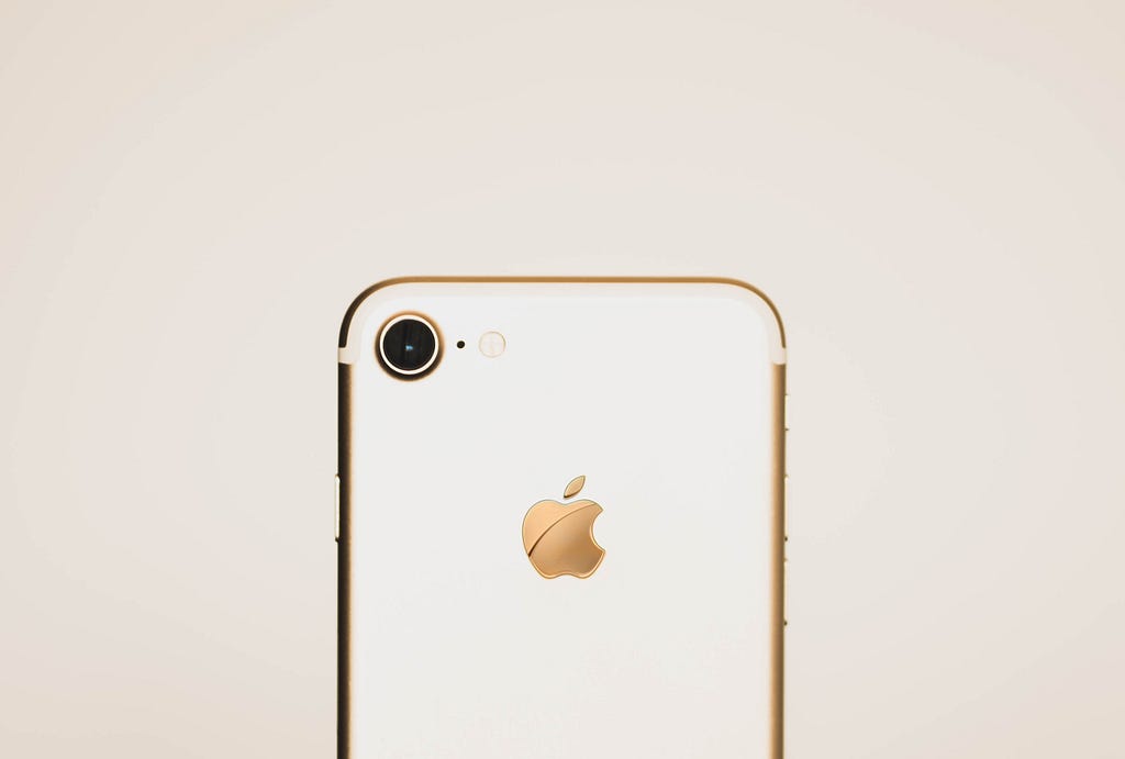 the back of an iPhone