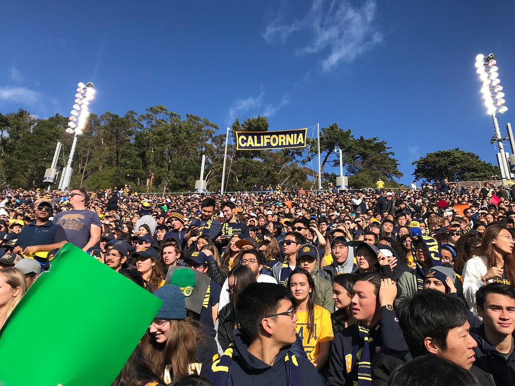 Berkeley Student Section at The Big Game (v. Stanford)