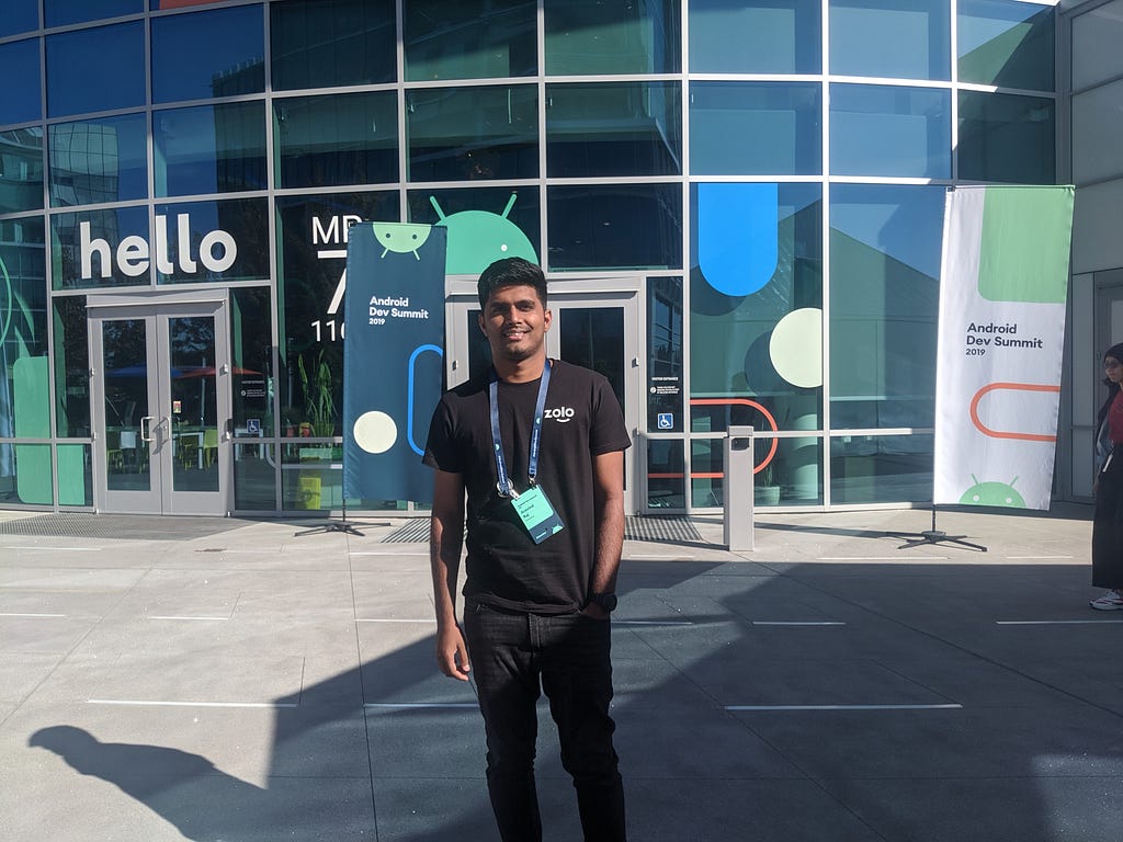 Aravind at Android Dev Summit, 2019.