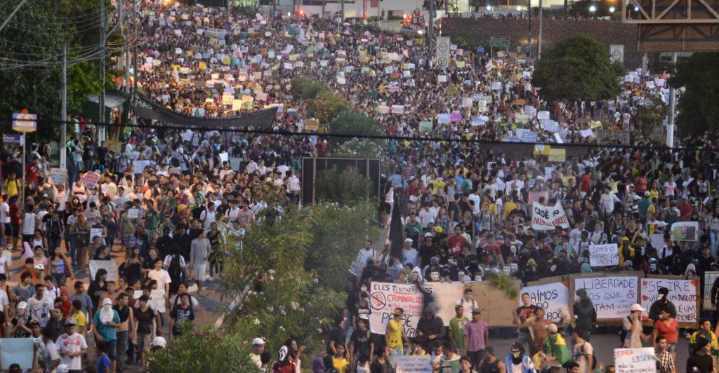 Protesto promovido em Natal, no dia 20 de junho de 2013