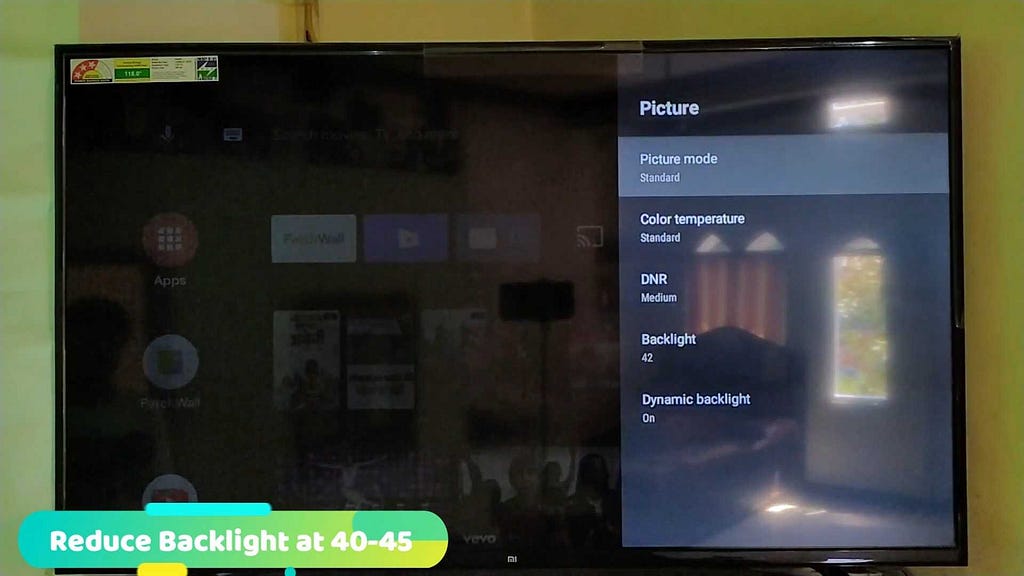 best display settings for mi tv