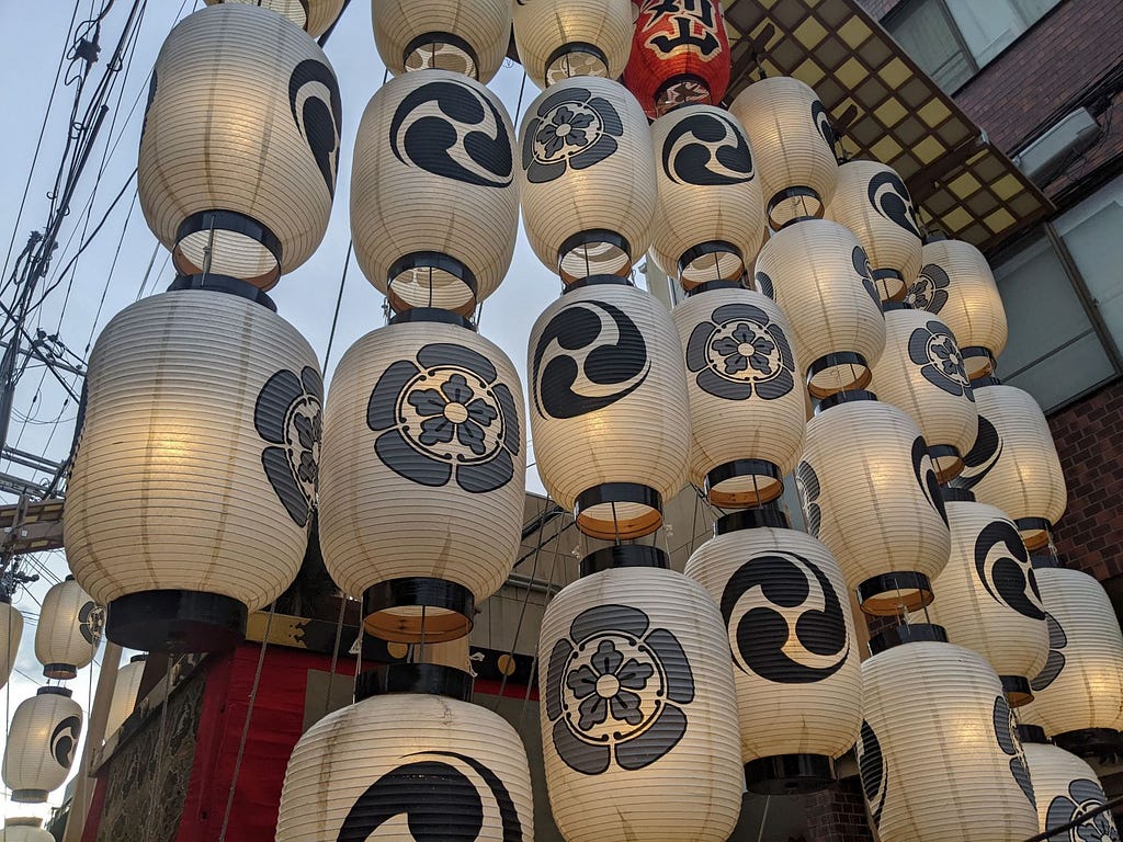 Float lanterns from Kyoto Gion festival