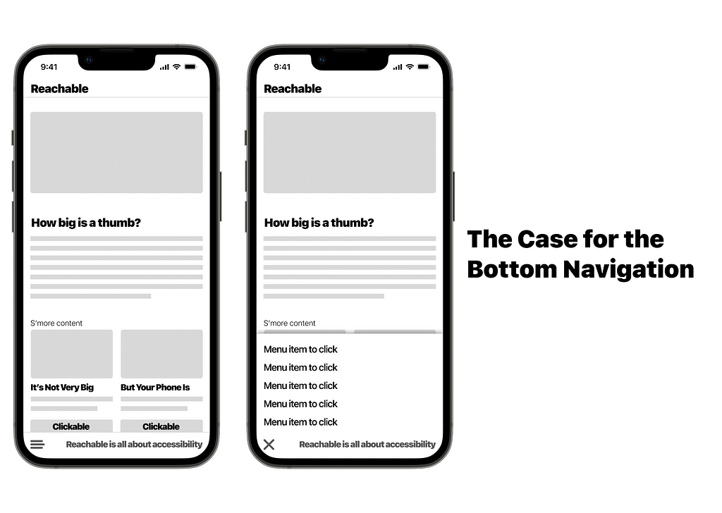 The case for the bottom navigation