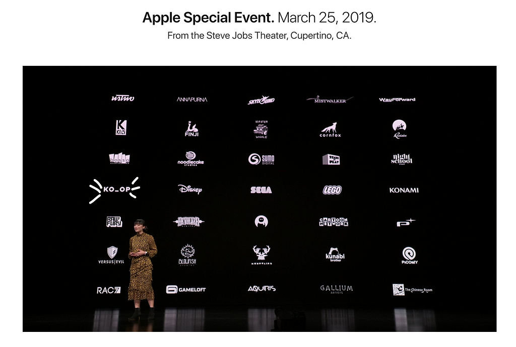 A screencap of an Apple Keynote with a logo wall that contains KO_OP’s logo. The image has been edited to highlight the logo
