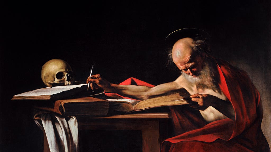 Saint Jerome Writing, a painting by Caravaggio