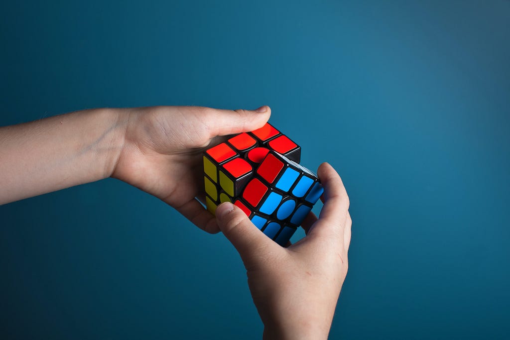 Hand solving a rubik’s cube