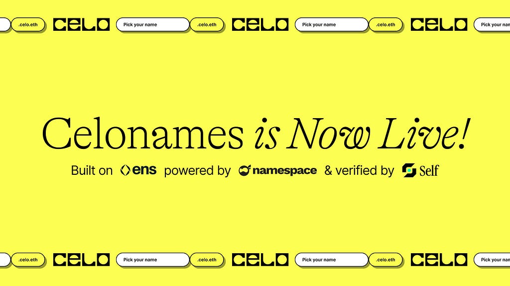 ENS and Namespace Launch Celonames, a Unique Identity Layer for the Celo Ecosystem