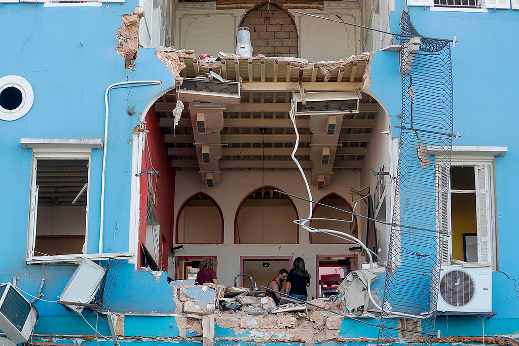 Damage done to an apartment after the blast.