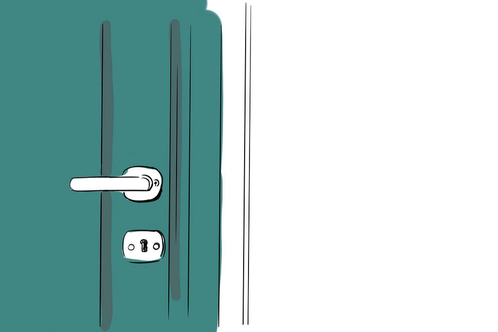 Sketch of a door and door handle