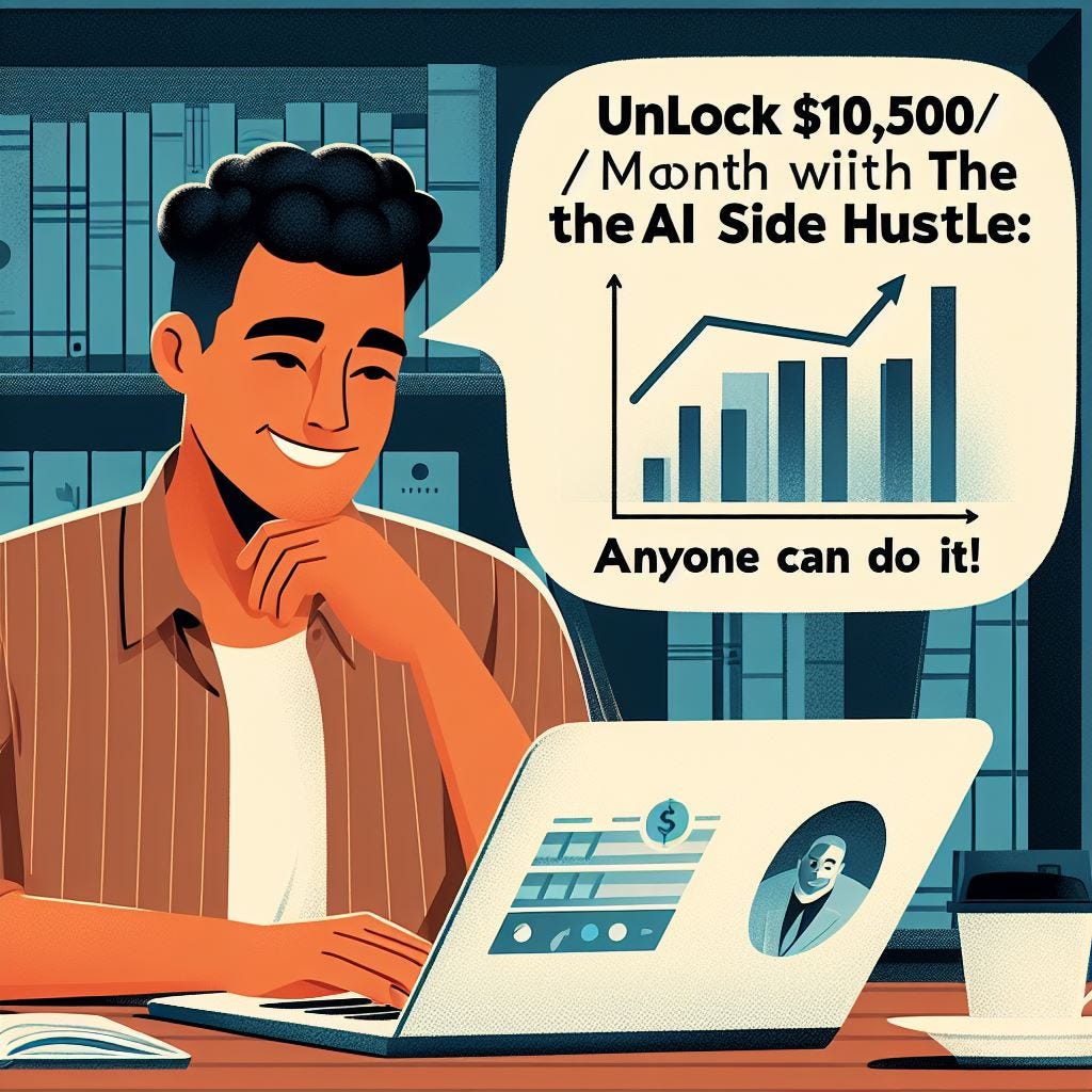 Unlock $10,500/Month with the AI Side Hustle: 3 Simple Steps (Anyone Can Do It!)