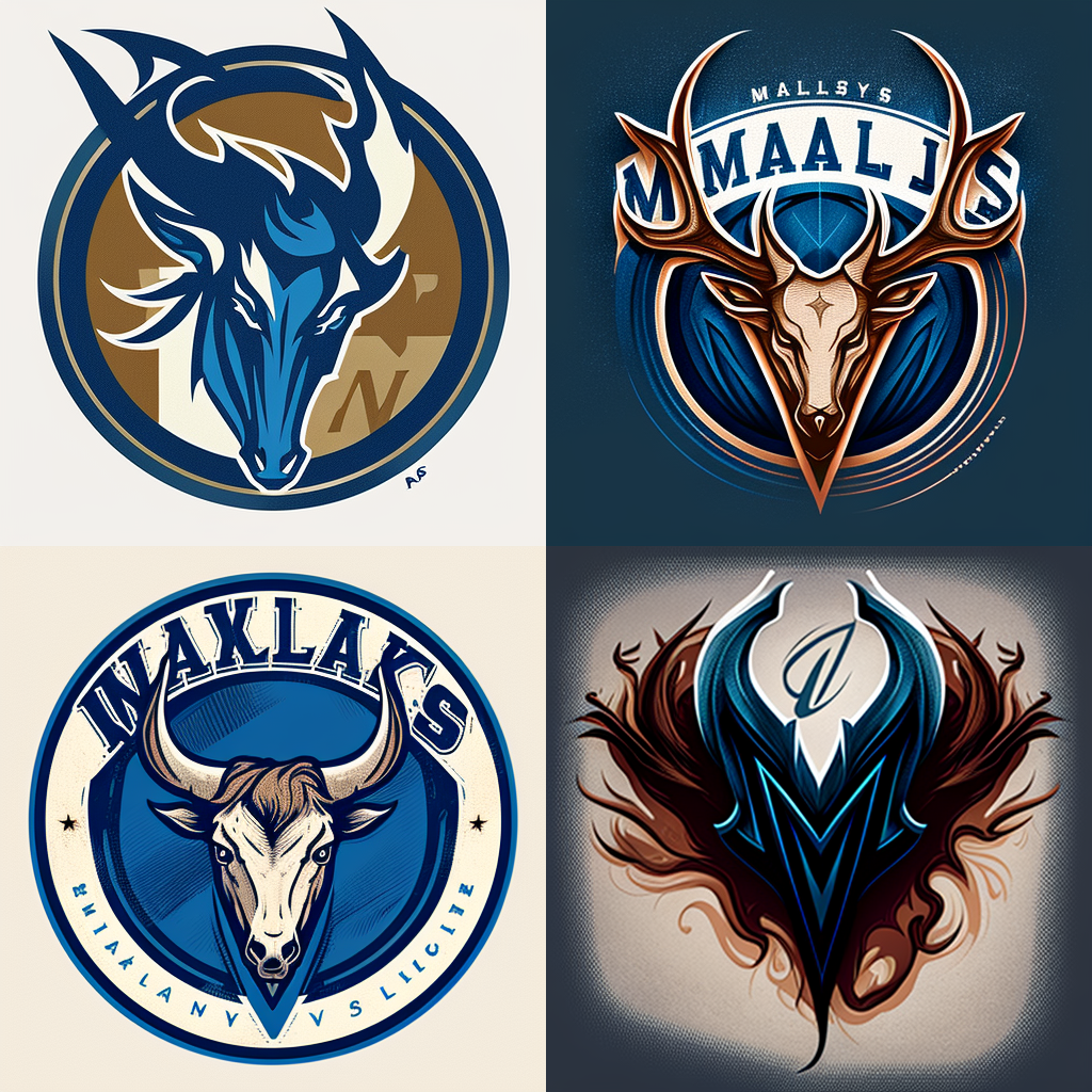 Dallas Mavericks AI-generated logo set