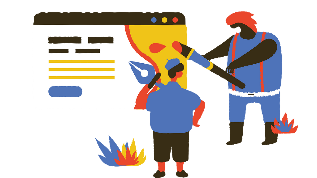 Testing a website (illustration from icons8.com)