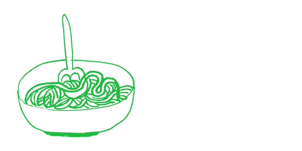 A bowl with spaghetti and a fork in the spaghetti