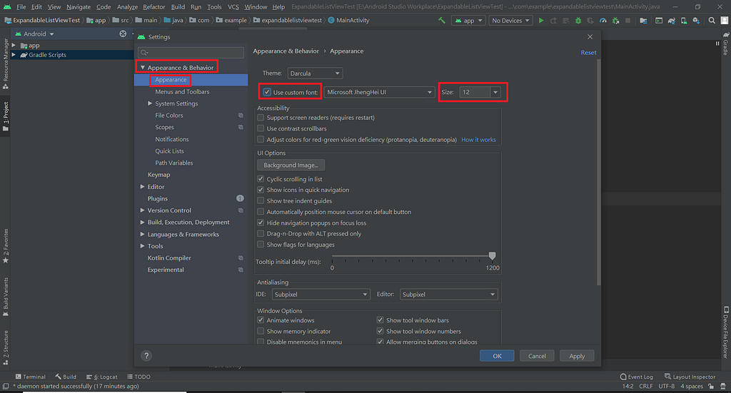 如何調整AndroidStudio系統介面選單的文字大小_放大字體_how_to_change_android_studio_font_size_step2