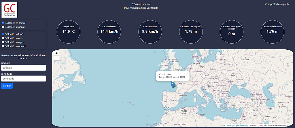 Créer un dashboard de prévision marine avec des API météo : retour d’expérience