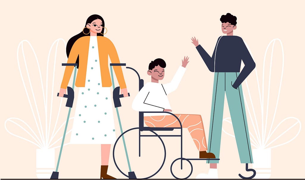 Illustration of people with varied disabilities