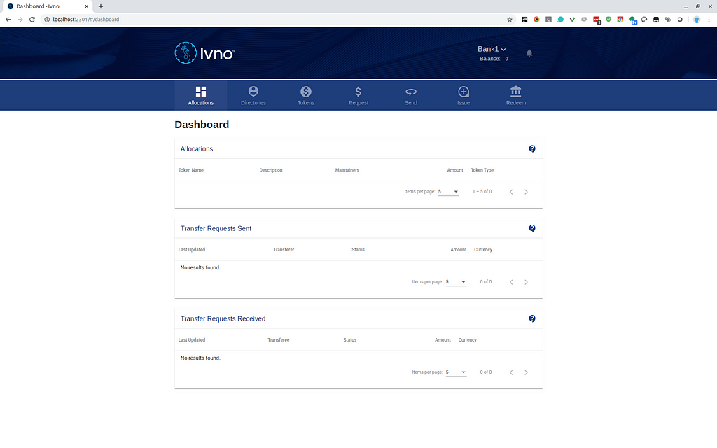 Ivno’s Frontend for Bank1