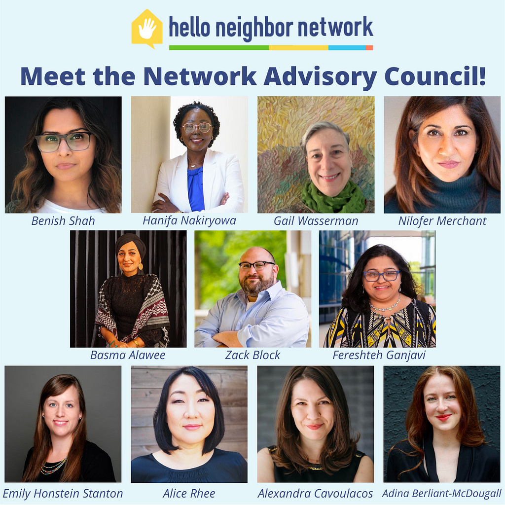 “Meet the Network Advisory Council!” 11 photos of men and women.
