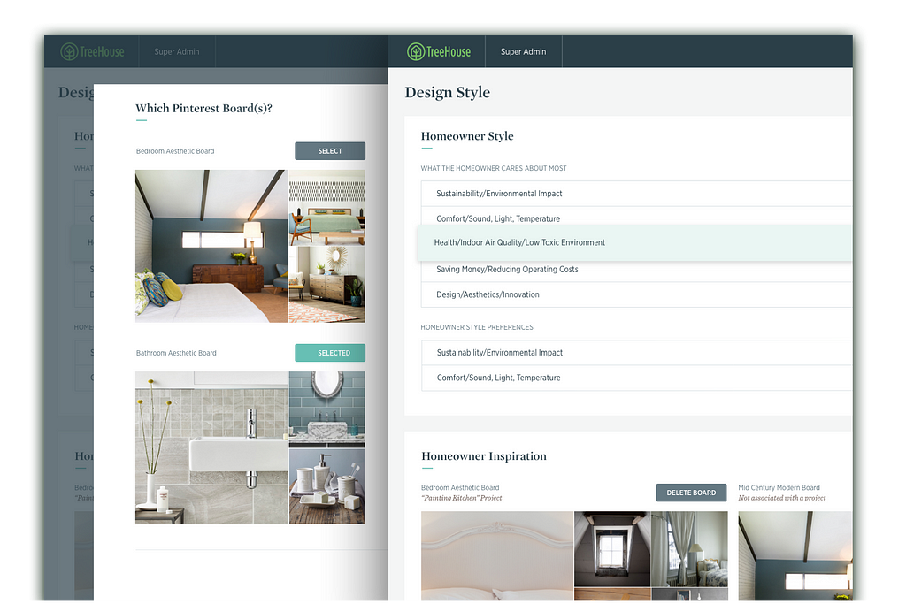 high-fidelity deliverables created for TreeHouse’s tablet project