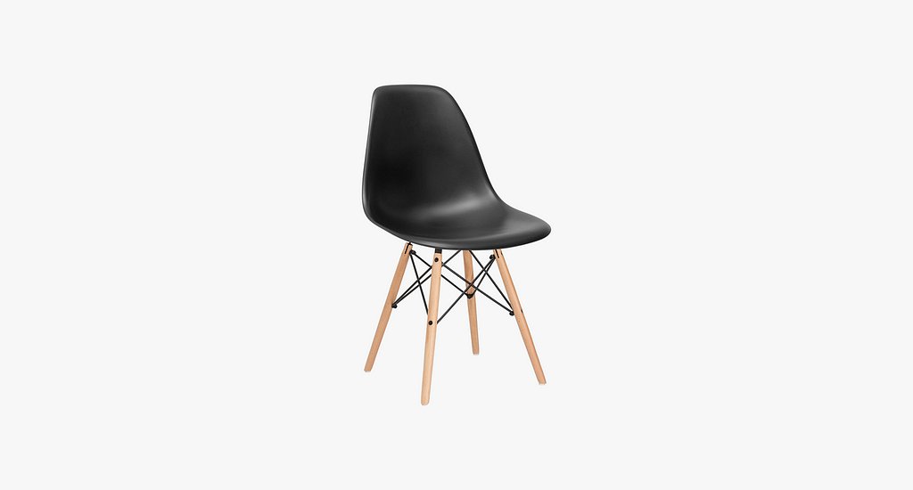 Vortex Dining Chair with stylish wooden legs by Poly+Bark