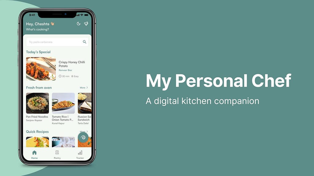 My Personal Chef, a digital companion