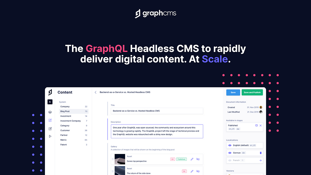 GraphCMS Product Header