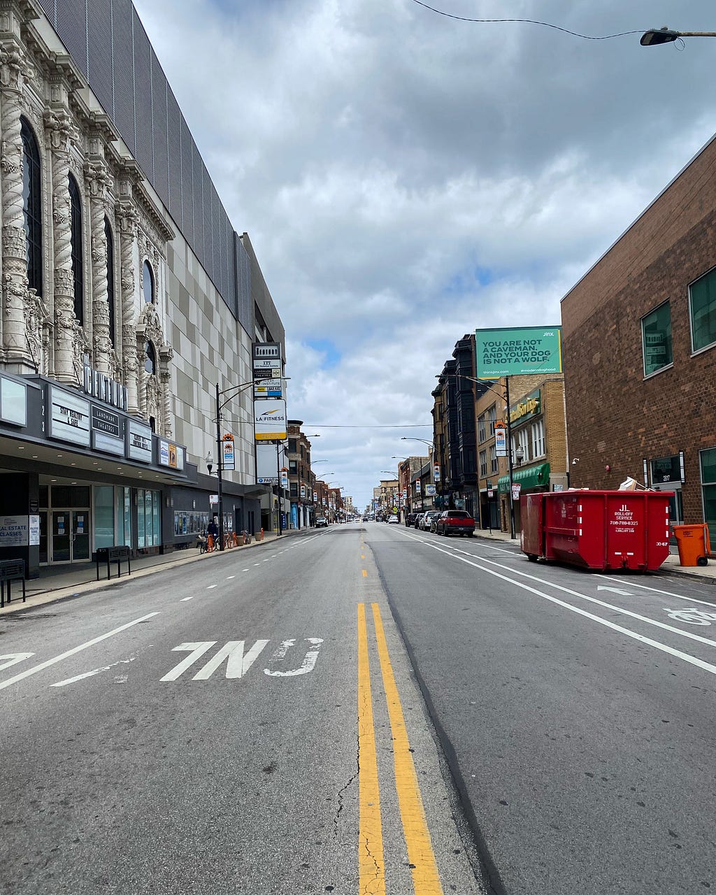 Clark Street in the middle of a recent Wednesday