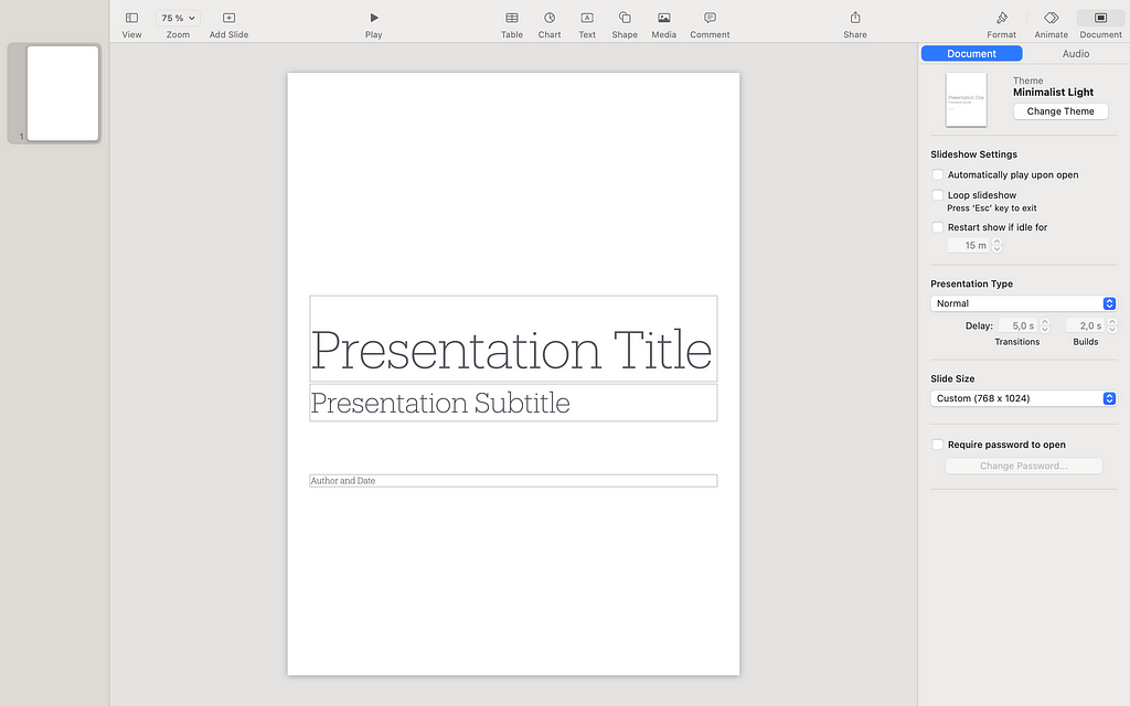 How to Create Vertical Slides in Keynote