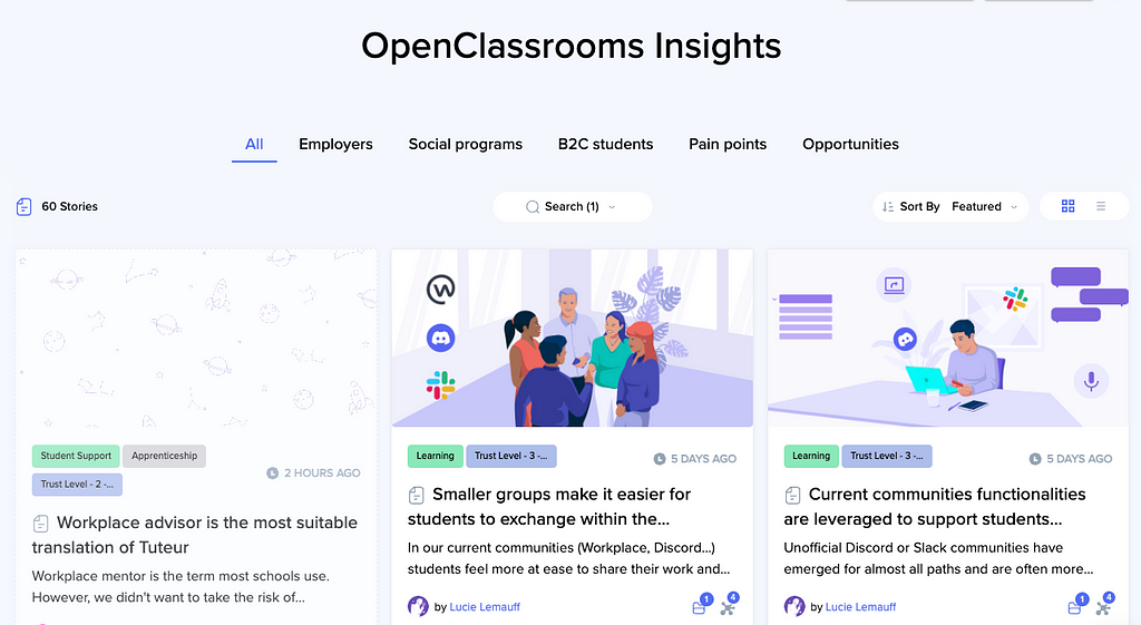 OpenClassrooms User Research Repository