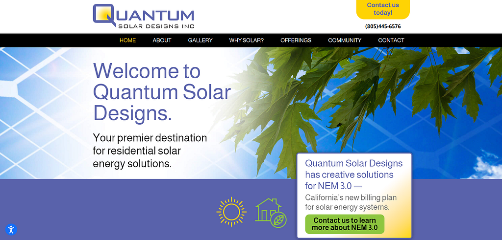 Quantum Solar Designs home page