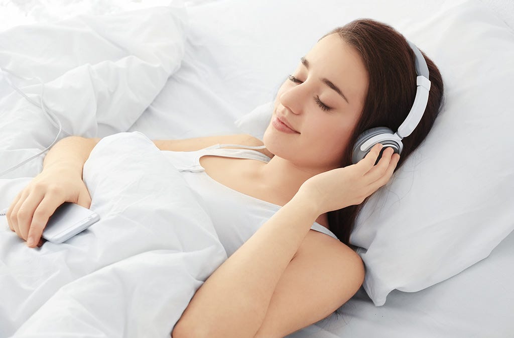Listening to Podcast on a comfortable mattress