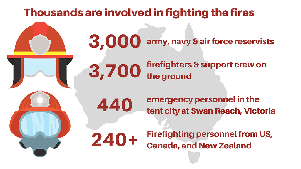 Statistics for the number of firefighters working on fire prevention