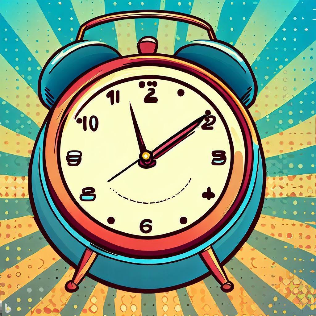 illustration of a clock that represent freelancers time management