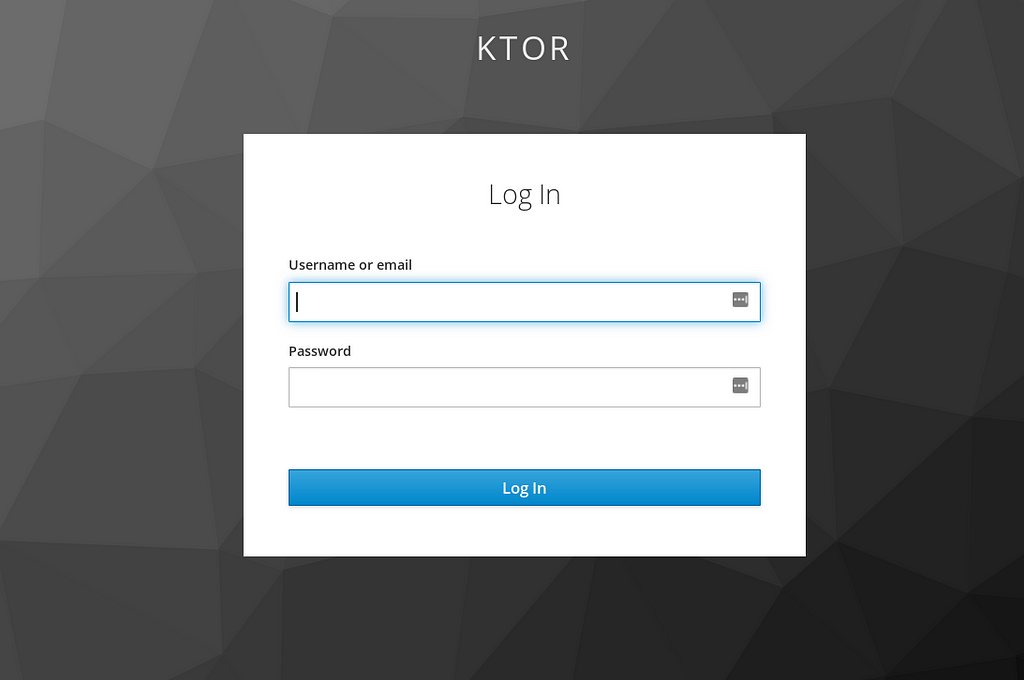 Keycloak authentication portal