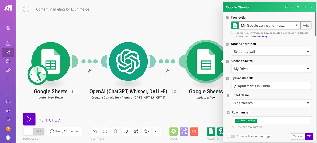 Add descriptions to Google Sheets Spreadsheet