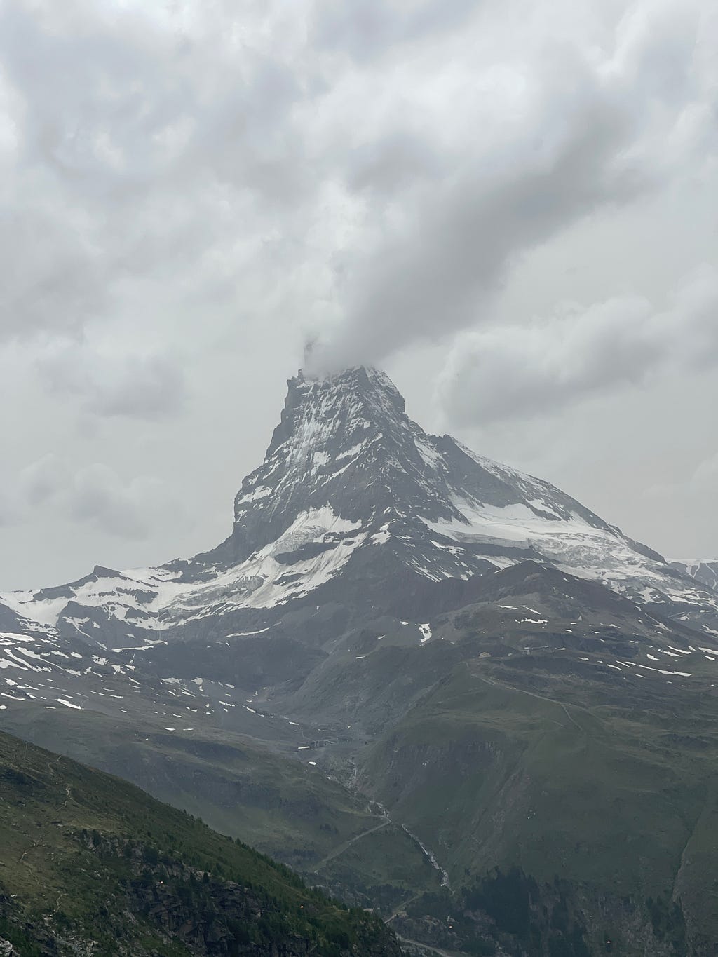 View of the Matterhorn from the cogwheel train