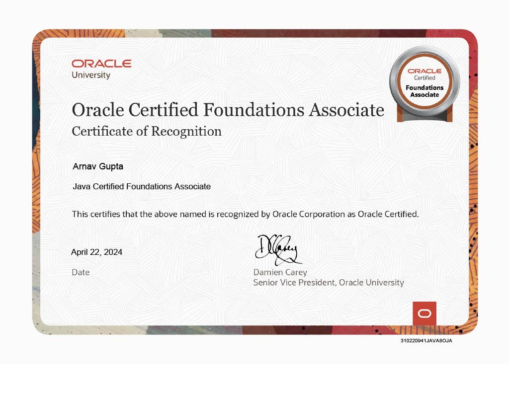 How I was a Java Oracle Certified programmer before I was allowed to drive