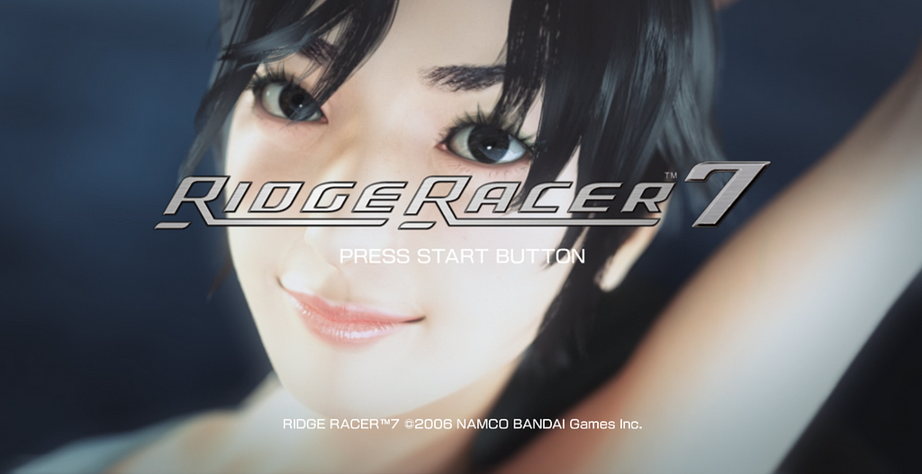 reiko nagase ridge racer 7 main menu smile racing queen