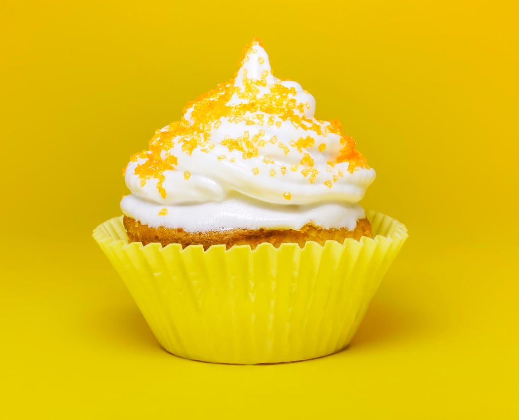 Yellow cupcake