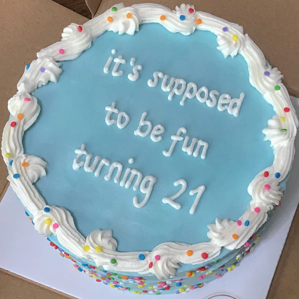 My 21st All Too Well Short Movie Inspired Birthday Cake